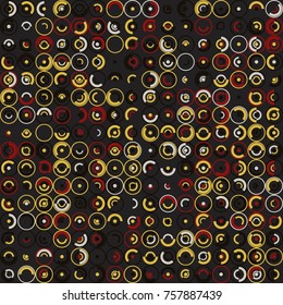 Geometric pattern with colored elements, vector abstract background