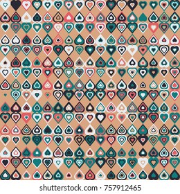 Geometric pattern with colored elements, vector abstract background