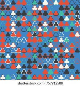 Geometric pattern with colored elements, vector abstract background