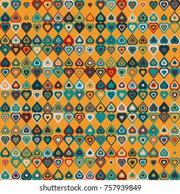Geometric pattern with colored elements, vector abstract background