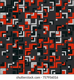 Geometric pattern with colored elements, vector abstract background