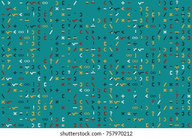 Geometric pattern with colored elements, vector abstract background