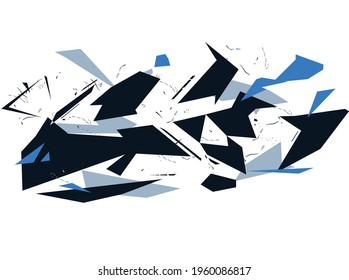 Geometric pattern from colored shapes isolated on white background. Abstract camo. Racing background. Vinyl print and decal. Template for design. Vector illustration