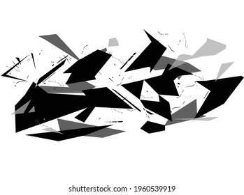 Geometric pattern from colored shapes isolated on white background. Abstract camo. Racing background. Vinyl print and decal. Template for design. Vector illustration