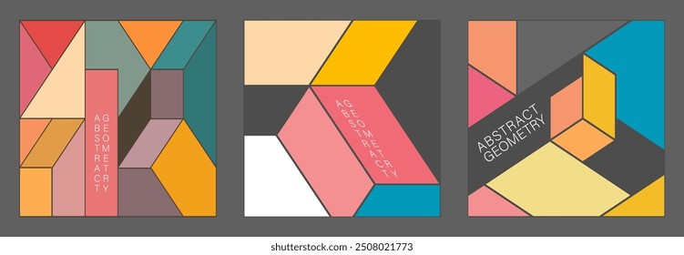Geometric pattern. Colorful background of geometric shapes. A modern poster template, cover, flyers, an idea for interior design or print