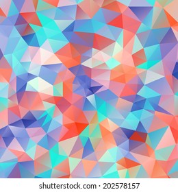 Geometric pattern. Colorful mosaic banner. Colorful triangle background. 