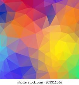 Geometric pattern. Colorful mosaic banner. Colorful triangle background. 