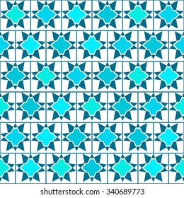 Geometric pattern with colorful shapes.
