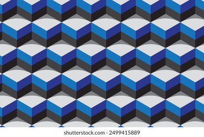 Geometric pattern combination of shapes with blue and black colors. You can use it as a background, packaging, wrapping paper