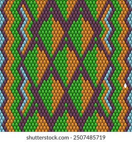 geometric pattern composed of multicolored spheres that create a striking 3D effect
