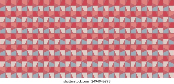 A geometric pattern composed of squares subdivided into various triangles and quadrilaterals