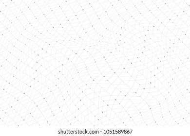 Geometric pattern with connected lines, dots, points, nodes. Graphics array background. Modern stylish polygonal backdrop communication compounds for your design. Lines plexus. Vector illustration