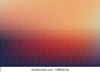 Geometric pattern with connected lines and dots. Graphic background connectivity. Modern stylish polygonal backdrop communication compounds for your design. Lines plexus. Vector illustration