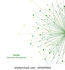 Geometric pattern with connected lines and dots. Vector illustration