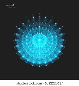 Geometric pattern consist of connected lines. 