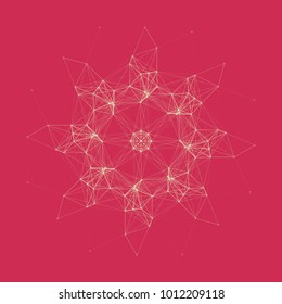 Geometric pattern consist of polygonal element. Technical illustration in modern minimalist style.