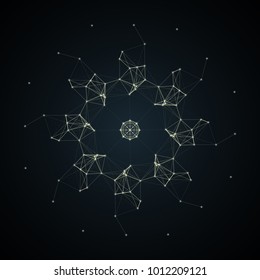 Geometric pattern consist of polygonal element. Technical illustration in modern minimalist style.