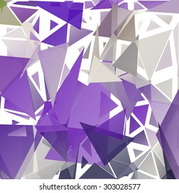 Geometric pattern consisting of randomly distributed triangles of different sizes and colors