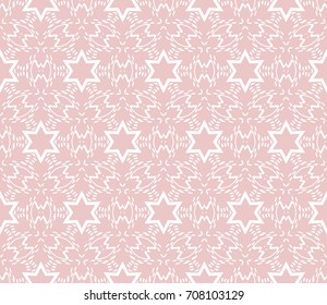 geometric pattern consisting of solid and dotted contours. seamless vector illustration. rose color