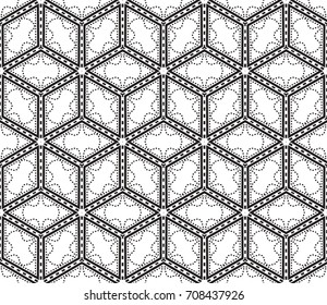 geometric pattern consisting of solid and dotted contours. seamless vector illustration.  
