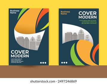 Geometric pattern cover, annual report, business cover, business promotion cover, company profile cover design