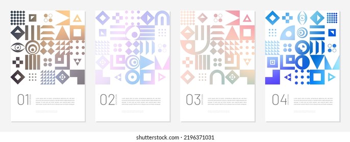 Geometric pattern cover background abstract design vector minimal. flyer vintage