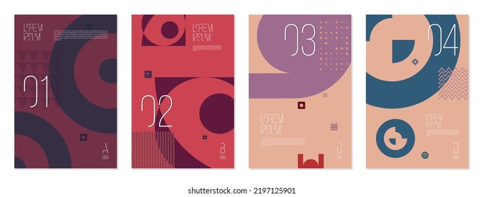 Geometric pattern cover background abstract design vector minimal. blank