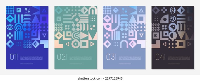 Geometric pattern cover background abstract design vector minimal. frame fashion
