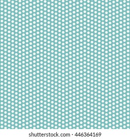 Geometric pattern with cream polka dots on turquoise background