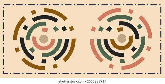 Geometric Pattern. Creative Abstract Art Background. Boho Design. 