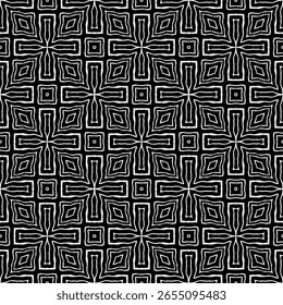 Patrón geométrico - Cruz y diamante (negro, blanco - Imagen de Vector de repetición; Fácilmente editable; Diseño sin fin; Ilustración colorida. Impresión para papel de regalo, embalaje, etc.