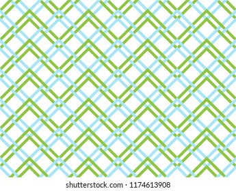 geometric pattern with crossed green and turquoise lines