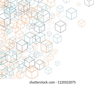 Geometric pattern with cubes. Abstract vector background