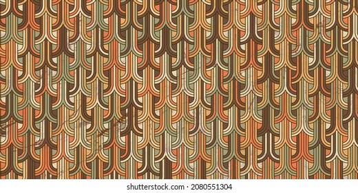 Geometric pattern with curve shap retro style colorful background and marble texture