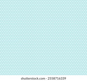 Geometric pattern. Cyan color on matching background. Rounded hexagons mosaic pattern. Small hexagon geometric shapes. Seamless design. Tileable vector illustration.