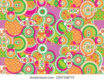 Geometric pattern for decoration and textiles. small motif for decoration and clothing fabrics
