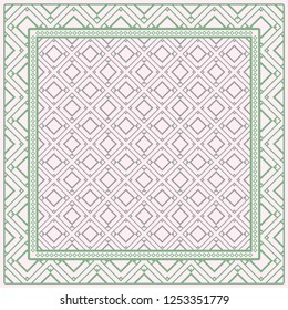 Geometric Pattern With decorative Ornament. Illustration. Design For Prints, Textile, Decor, Fabric. Vector