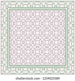 Geometric Pattern With decorative Ornament. Illustration. Design For Prints, Textile, Decor, Fabric. Vector
