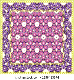 Geometric Pattern With decorative Ornament. Illustration. Design For Prints, Textile, Decor, Fabric. Vector