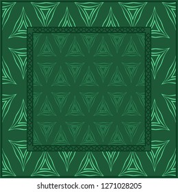 Geometric Pattern With decorative Ornament. Illustration. Design For Prints, Textile, Decor, Fabric. Vector