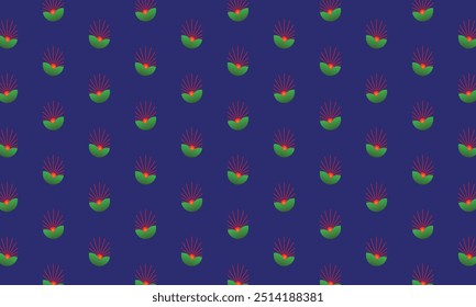 Diseño de patrón geométrico. Texturas de tela Abstractas en fondo azul profundo del logotipo de la granja.