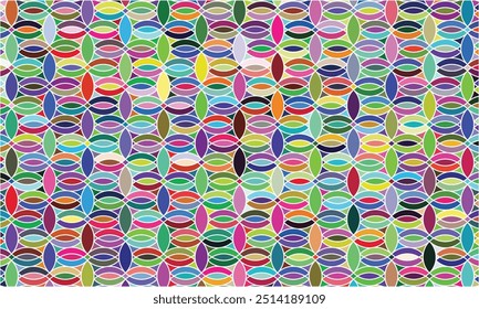 Geometric pattern design. Abstract fabric textures in vibrant mosaic background.