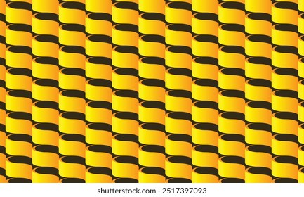 Geometric pattern design. Abstract fabric textures. Curves motif in yellow and black background.