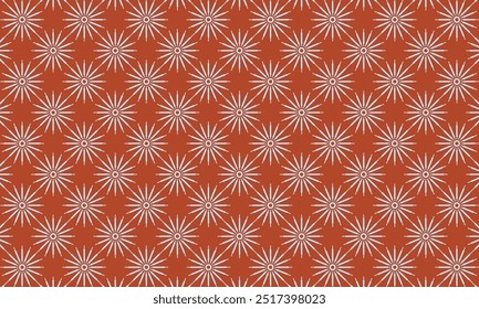 Projeto de padrão geométrico. Texturas de tecido abstratas. Estrelas motivo em ouro e fundo vermelho.