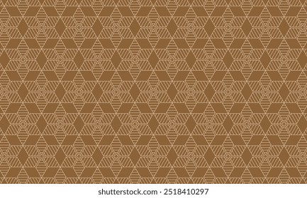 Geometric pattern design. Abstract fabric textiles in brown diamonds background.
