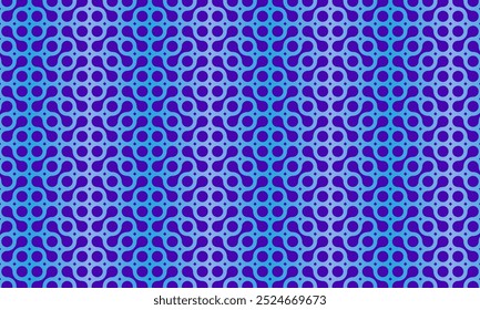 Geometric pattern design. Abstract fabric texture. Circles motif in gradient of blue purple background.