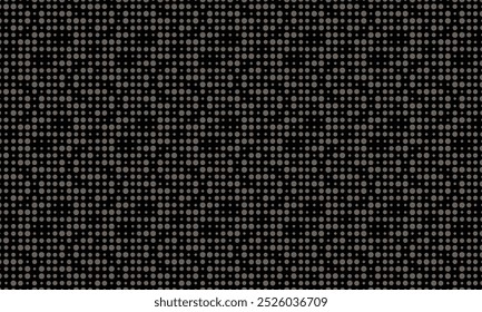 Diseño de patrón geométrico. Texturas de tela Abstractas. Puntos aleatorios en medio tono y fondo oscuro.