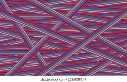 Geometric pattern design. Abstract fabric textures. Ribbon twist in vibrant background.