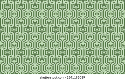 Geometric pattern design. Abstract fabric textures. Batik printing motif in green background.