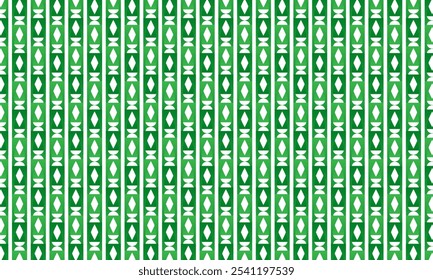 Geometrisches Musterdesign. Abstrakte Texturen. Textilmotiv auf grünem Hintergrund.